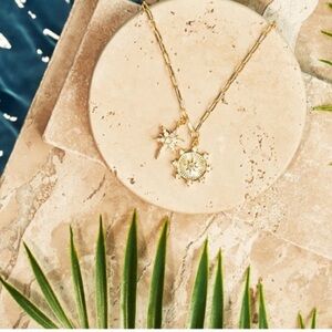 NWT Jennifer Miller Starburst Charm Necklace, Including Dust Bag